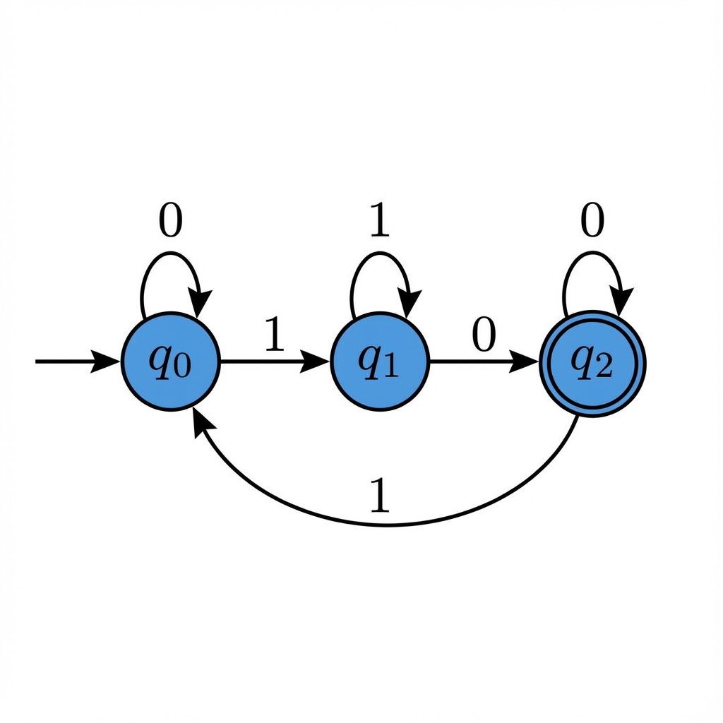 Basit bir Sonlu Otomat (DFA) Örneği