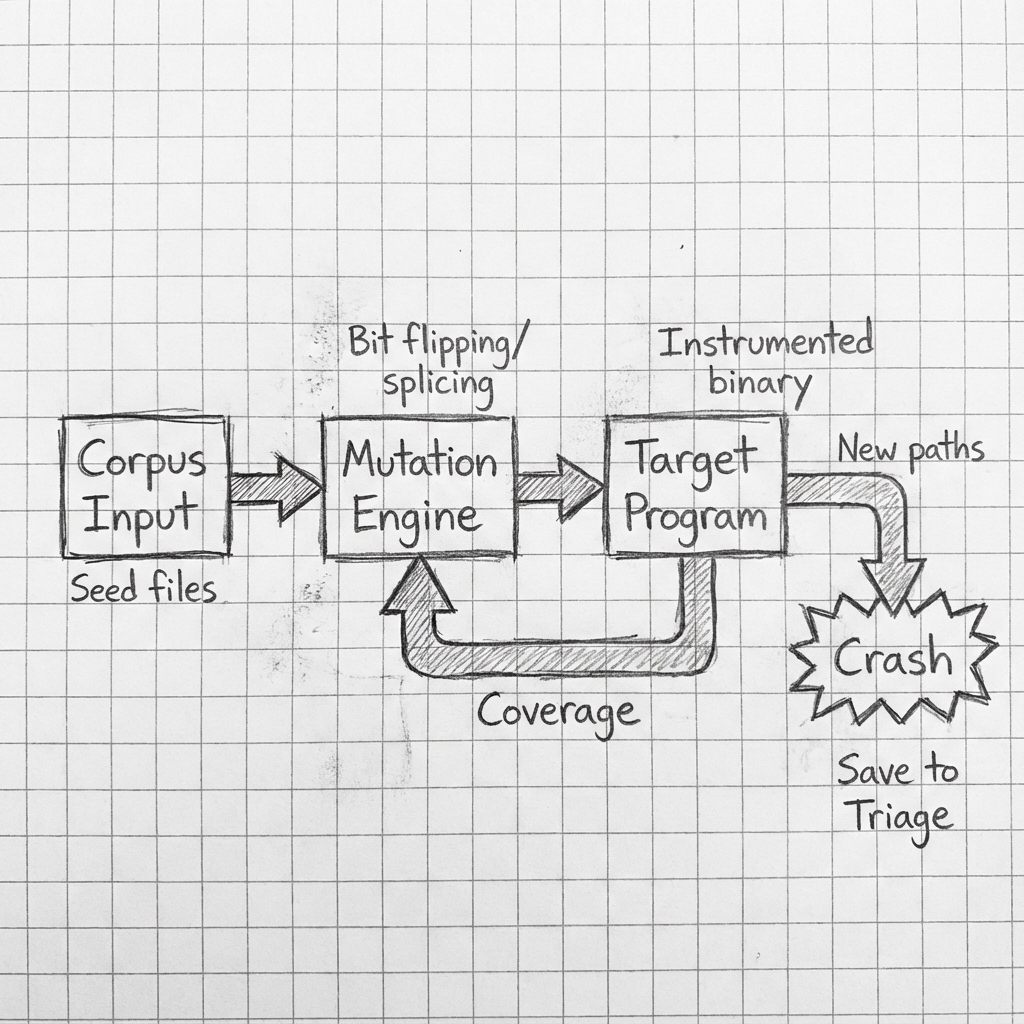 Fuzzing Akış Diyagramı - Konsept Çizim